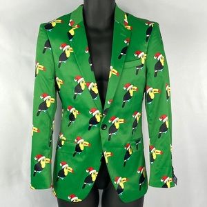 Suslo Couture | Holiday Toucan Green Blazer S 38